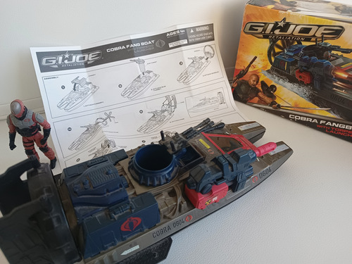 Gi,joe Hasbro Lancha Torpedera Cobra Fangboat Completa