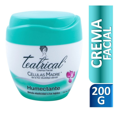 Crema Facial Teatrical Humectante 200 G, Elasticidad Tejidos