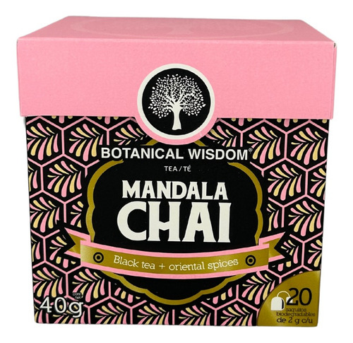 Te Mandala Chai Oriental Spices Botanical Wisdom Therbal Caja Con 20 Sobres de 2 Gramos Cada Uno