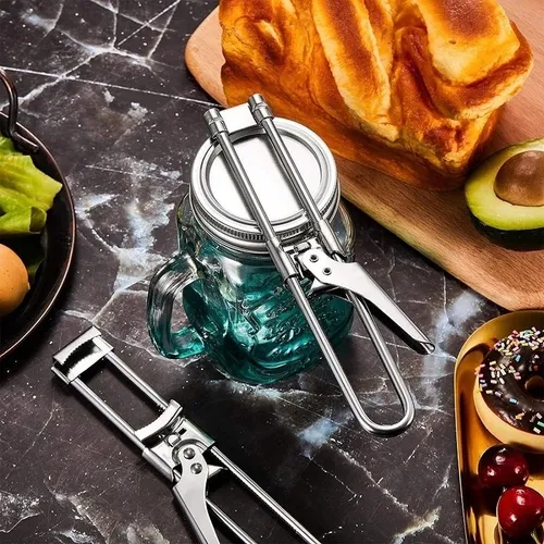 Abridor Ajustável Em Aço Inox P/potes, Garrafa, Frascos 19cm