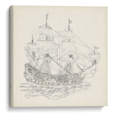 Canvas Lab Cuadro Buque De Barco Antiguo Ix 25x25