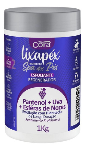  Creme Esfoliante Lixapéx Pantenol +uva +esfera De Nozes 1kg
