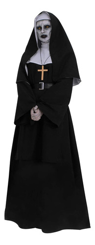 Disfraz Monja De Mujer Para Halloween, Color Negro, M