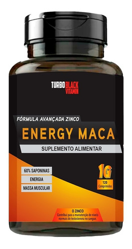 Energy Maca Black Com Zinco 120 Comprimidos De 1000 Mg