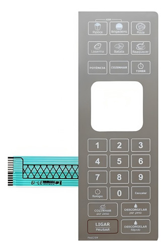 Membrana Teclado Microondas Philco Pme25 Pme 25 Espelhada