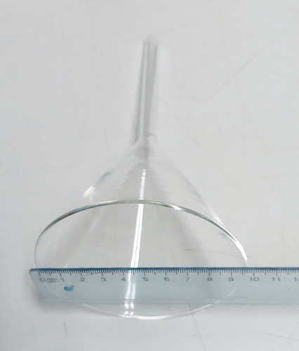 Embudo De Vidrio Borosilicato Rama Corta 75mm Diametro