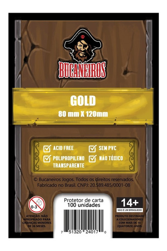Sleeves / Shields Gold Bucaneiros 82 X 122 P/ Dixit E Outros