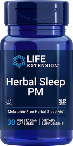 Life Extension, Herbal Sleep Pm, Mejora El Sueño 30 Caps Sfn Sabor Sin sabor