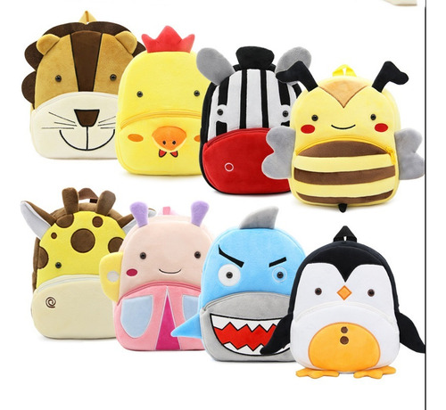 Mochila De Felpa De Animales De Dibujos Animados Para Niños