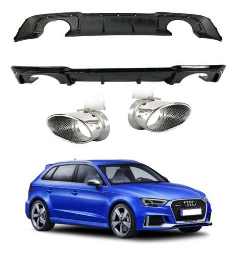 Body Kit Traseiro Spoiler Audi A3 Sportback Rs3 2017 A 2021