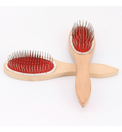 Peine Madera Acero Desenrollante Peluca Extensiones