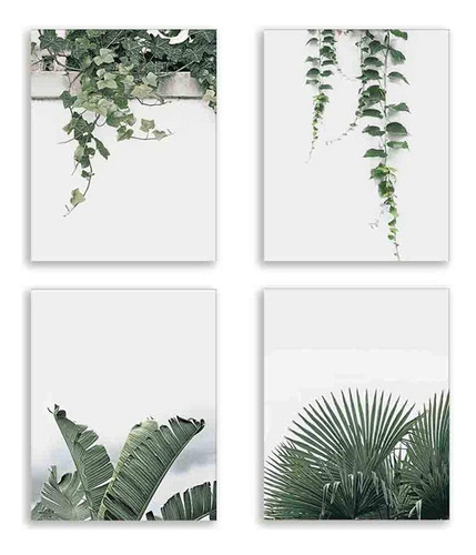 Impressão Em Tela De Arte De Parede De Plantas De Folhas Ver