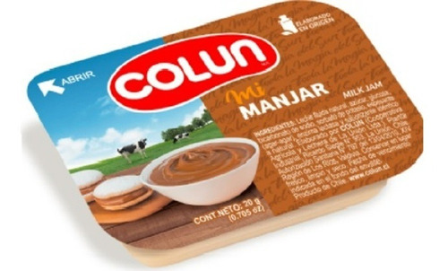 Manjar Colun Portion Pack 20grs, Caja 120und