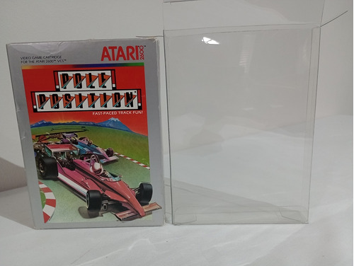 Atari 2600 Pole Position Caja Vacia Y Protector (sin Juego)