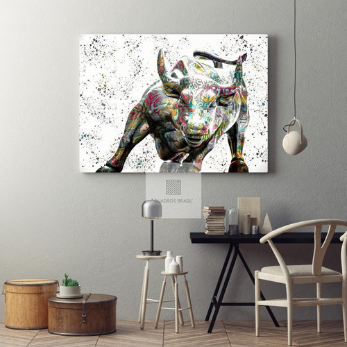 Pintura artística de graffiti de Wall Street Taurus