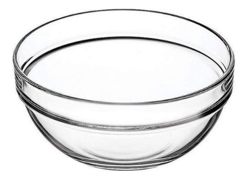 Juego De 3 Tazones Ensaladera Bowl De Vidrio 20,23,26 Cm Color Transparente