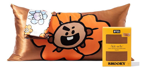 Funda De Almohada Kitsch X Bt21 Shooky Satin Para Hair & Ski