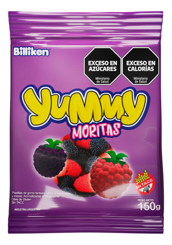 Gomitas Billiken Yummy moritas con gelatina 150 g 