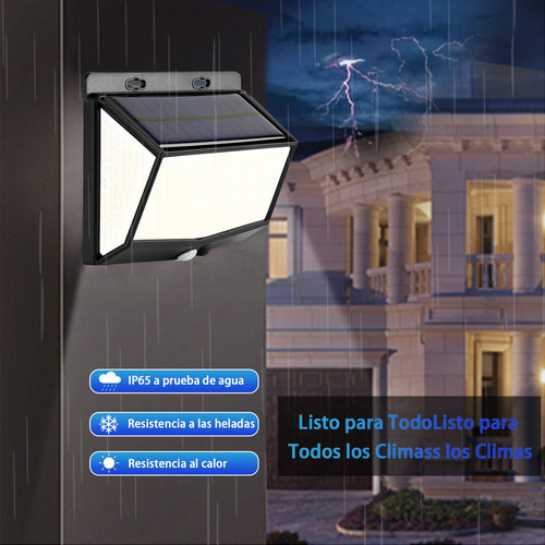 Luz Solar Exterior 468 Led 270 Con Sensor De Movimiento 2 Pc