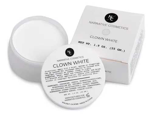 Maquillaje En Crema Blanca De Payaso, Pintura Facial