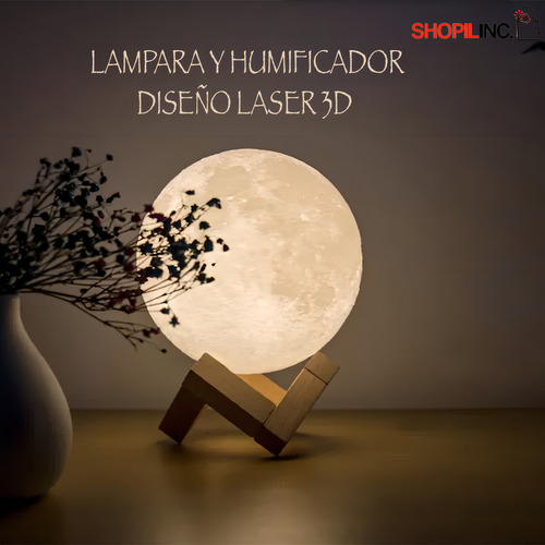 Mini Lampara Humidificador Difusor Aromatizante Luna Led