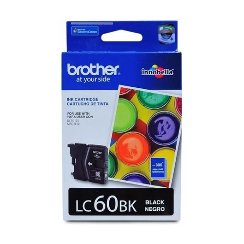 Cartucho Brother Lc60 Lc60bk Negro Original P/ J140 125