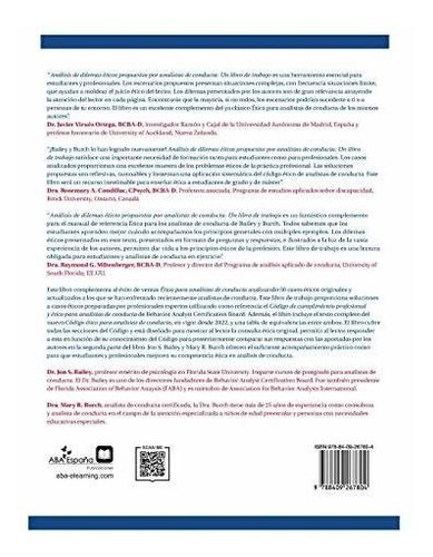 Libro : Dilemas Eticos Propuestos Por Analistas De Conducta