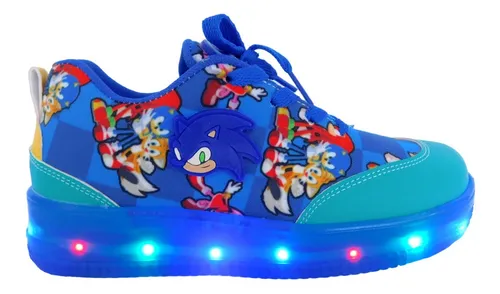 Cooperativa telar palanca Tenis Niño Sonic Luces Led Azul