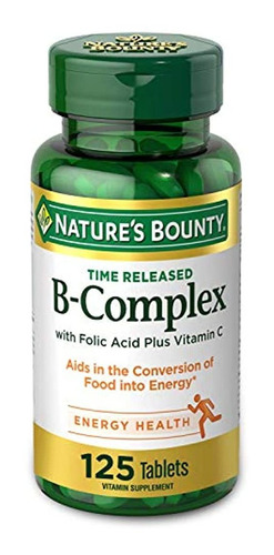 Nature's Bounty Vitamina B-complex Con Ácido Fólico Y Suplem