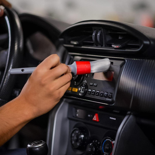 5 Juego De Cepillos Para Detalles De Automóviles Con Mango