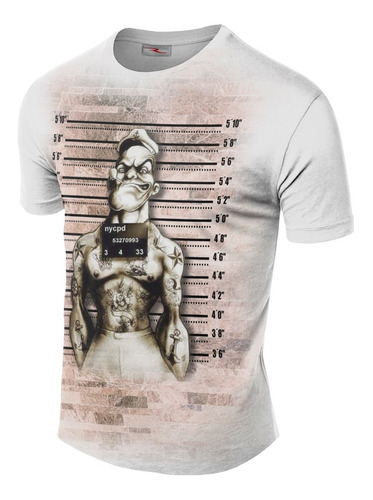 Remera Popeye Mugshots Preso Ranwey Pr223