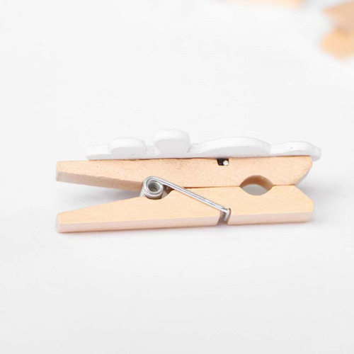 4 X 6 Piezas Clips De Madera Navideños Clips Lindos Para