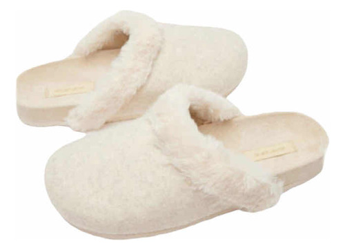 Pantuflas Zueco Mujer Ws Beige