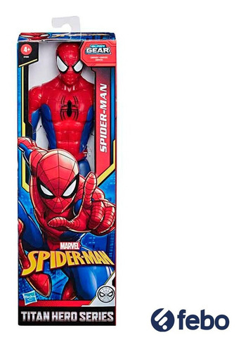 Marvel Hasbro Figura de Acción de Spider-Man Titan Hero de 30cm, Rojo y Azul