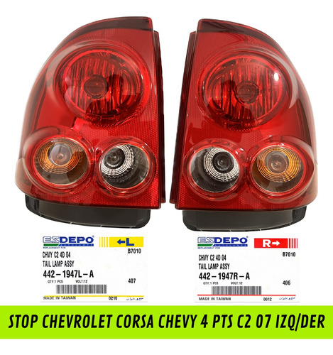 Stop Chevrolet Corsa Chevy 4 Pts  C2 07 Derecho 