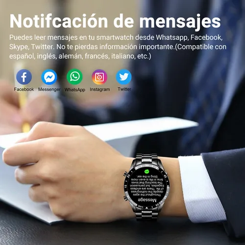 Lige Sport BW0220A PRO Reloj Inteligente Para Hombre bluetooth Impermeable Color Negro