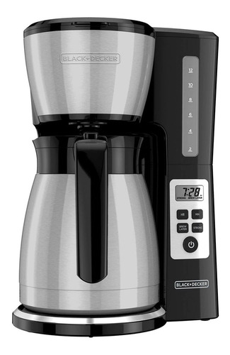 Cafetera Black+Decker CM2046S semi automática plateada y negra de goteo 120V