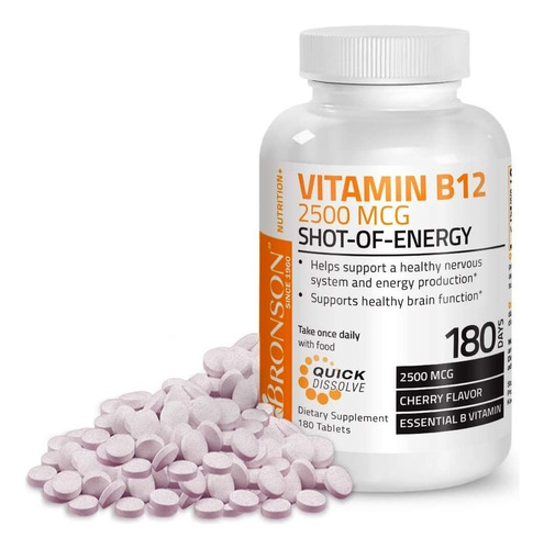 Vitamina B12 2500 Mcg Bronson - Un - Unidad A $1347