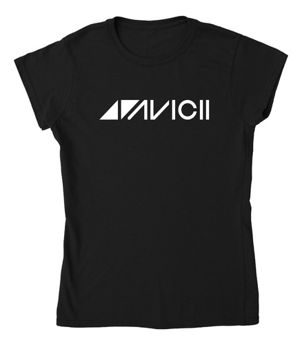 Playera Negra Avicii Electrónica Rock Música Moda