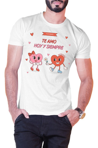 Playera Dia Del Amor Y Amistad Frase Pareja Novios Moda B/n