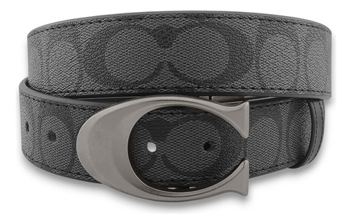 Cinturon Coach Signature Hombre Mujer Unisex Negro/hebilla C M 110cm