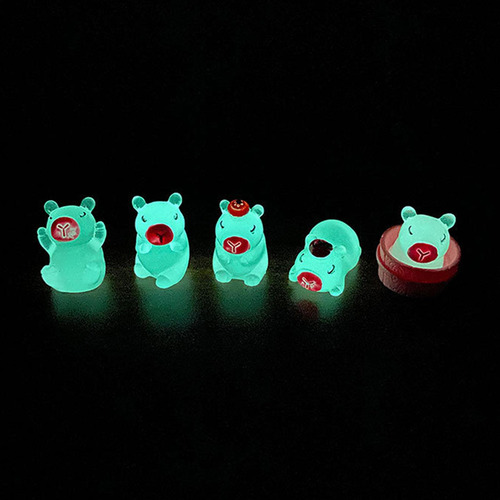 2 X 20 Mini Estatuas De Animales De Resina Que Brillan En La