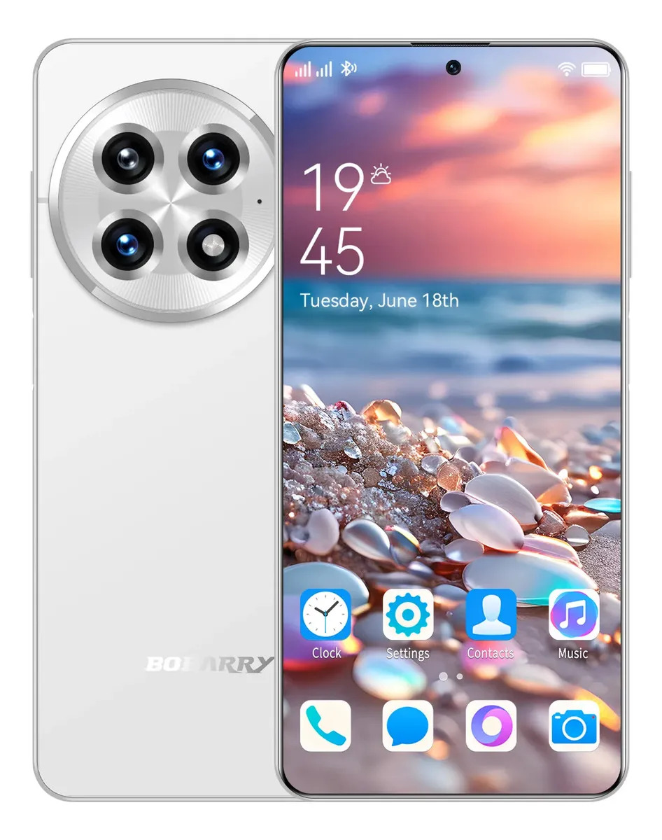 Celular Smartphone 5G Tela 6.78 HD Ultra 16GB+512GB Câmera 48MP Traseira 24MP Frontal Bateria 5500mAh prata