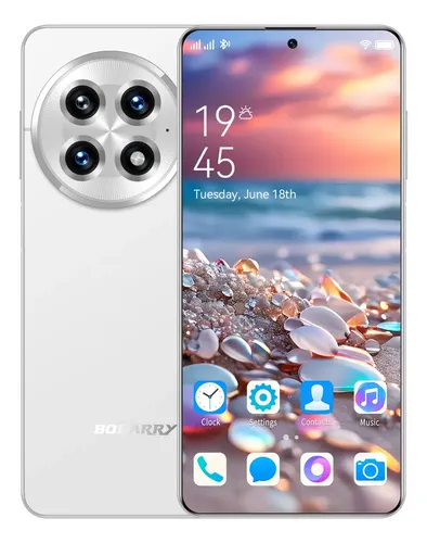 Celular Smartphone 5G Tela 6.78 HD Ultra 16GB+512GB Câmera 48MP Traseira 24MP Frontal Bateria 5500mAh prata