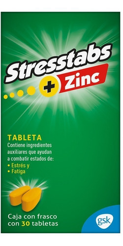 Stresstabs Multivitamínico Con Zinc Frasco Con 30 Tabletas