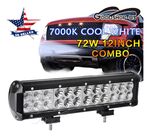 1 X 12  Combo 72w Barra De Luz De Trabajo Led Drl Offroad Lá