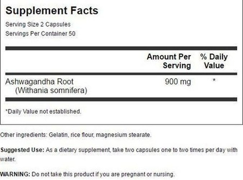 Imagen 2 de 9 de Ashwagandha 450mg @ 100 Cápsulas / Energía Vitalidad Estrés