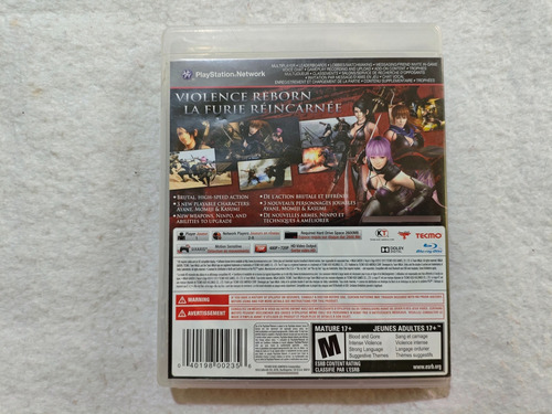 Ninja Gaiden 3 Razor's Edge Completo Original Ps3 $599 (Usado)