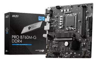 Tarjeta Madre Msi Pro B760m-g Ddr4 Intel 1700 Micro Atx
