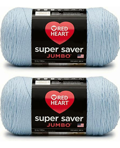 Red Heart Super Saver Hilo Jumbo (2 Unidades), Color Azul